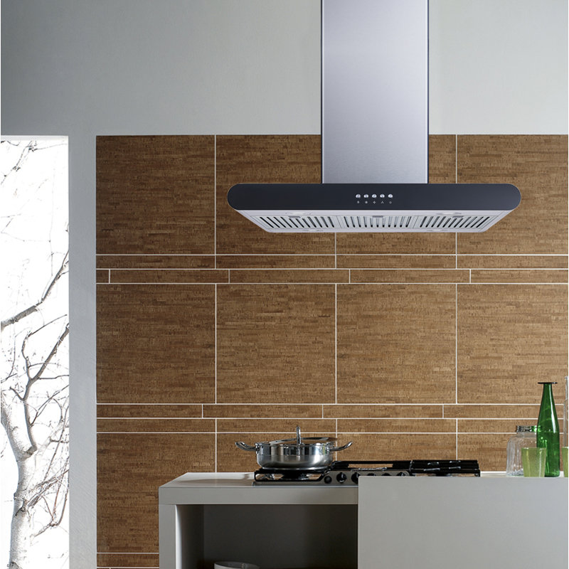 Winflo 30" 286 CFM Convertible Island Range Hood in Stainless Steel